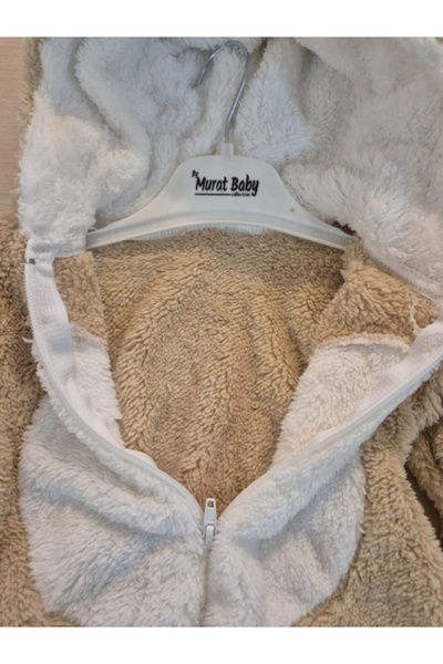 Superbaby Fluffy teddy bear jumpsuit with hood - Warm Winter Jumpsuit