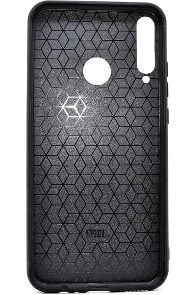 Lion Luxury Leather Back Case with Stand for Huawei Y7P (Gray)