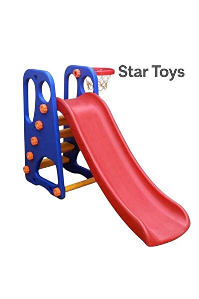 STAR TOYS Large children's slide with a removable ball basket –