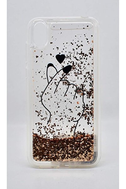 Generic Glitter Liquid Clear Silicone Gel TPU Shockproof Cover for Huawei Y5 2019 (Gold 01)