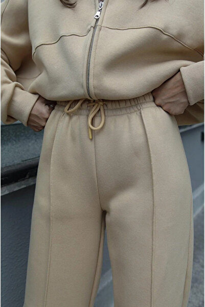 ruNadeS Γυναικείο Σετ Φούτερ με φερμουάρ Trend καμπάνα Ç με ρέλι Bomber