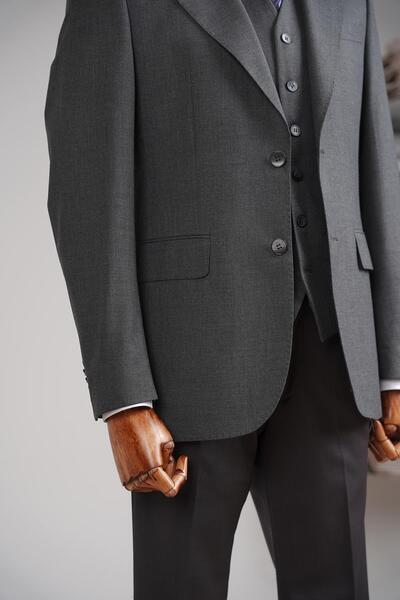 Kadir Büyükkaya Yelekli Erkek Takım Elbise-KAW1010S