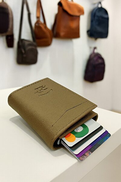 Newish Polo Mechanized Rfid-Enabled Wallet Credit Card Holder - Textured Faux Leather
