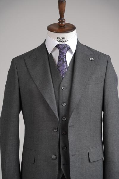 Kadir Büyükkaya Yelekli Erkek Takım Elbise-KAW1010S