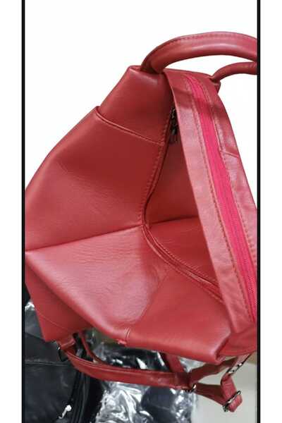 NahitaTyana Genuine Leather Women's Backpack Red