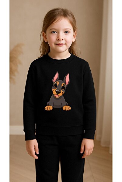 playwear Παιδικό Φούτερ Σετ με στάμπα CUTE DOG για Κορίτσια και Αγόρια, με λα...