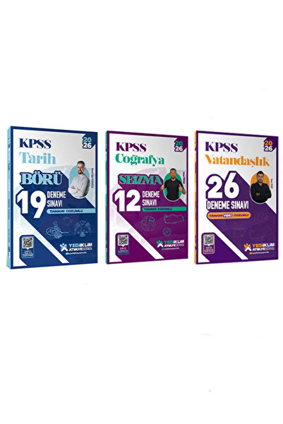Yediiklim Yayınları 2026 KPSS Atölye Serisi Genel Kültür Tarih Coğrafya Vatan...