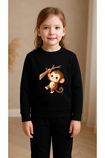 playwear Παιδικό Φούτερ Σετ Ρούχων DAL MONKEY με στάμπα για κορίτσια και αγόρ...