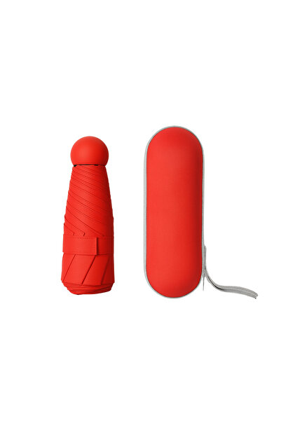 Şeker Ofisi Mini Kapsül Şemsiye Özel Kılıflı, Su Geçirmez Ve Taşınabilir Model 6 Telli Ve UV Korumalı