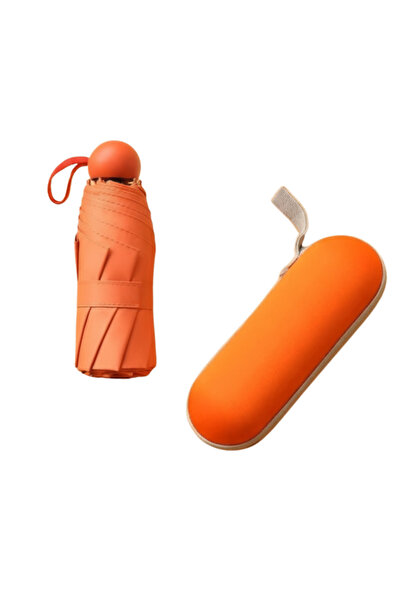 Şeker Ofisi Mini Kapsül Şemsiye Özel Kılıflı, Su Geçirmez Ve Taşınabilir Model 6 Telli Ve UV Korumalı