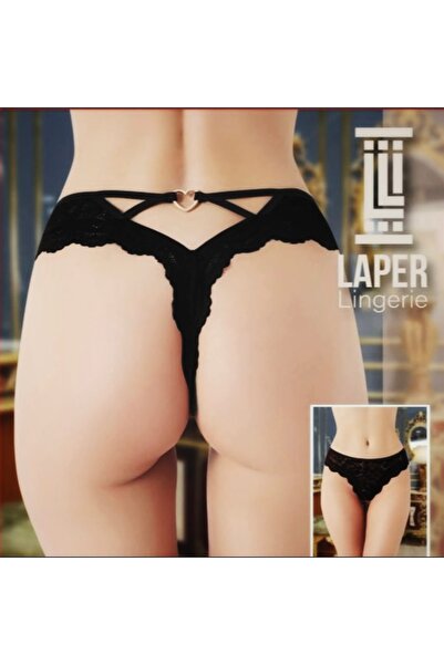 NightLove Kalp Detaylı Dantelli String 8032