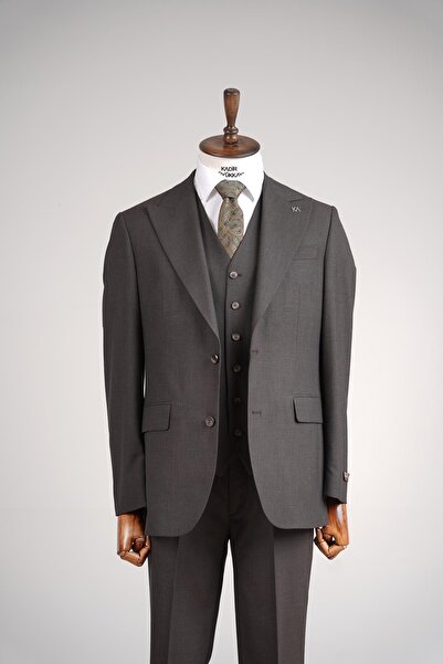 Kadir Büyükkaya Yelekli Erkek Takım Elbise-KAW1010S