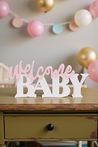ceatly Welcome Baby Yazısı – Bebek Odası Dekoru | Hoş Geldin Yazısı
