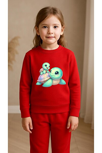 playwear Set pentru copii Hanorac cu imprimeu SWEET TURTLE pentru fete și băi...