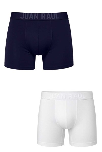 DeepSEA Men's Navy Blue-White 2-Piece Boxer Set – Cotton & Stretch Fabric – Plus Size Options Boxer 2603114