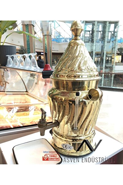 ASVEN İstocsepeti Bakır Sahlep Kazanı Makinesi 15 Lt Bakır Karıştırıcılı Motorlu
