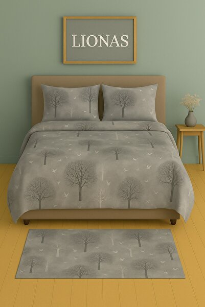 StellaFlavo Husă de pilota cu model dublu + 2 fețe de pernă cu husă