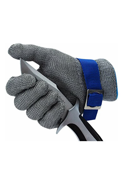 OEM Mănuși din plasă de oțel inoxidabil, rezistente la tăiere, mărimea L