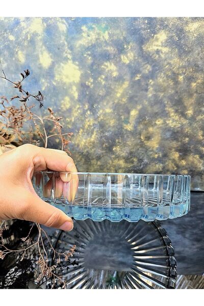 Glowvera Collection Cut Crystal Presentation Bowl-Cookie-Salad Bowl