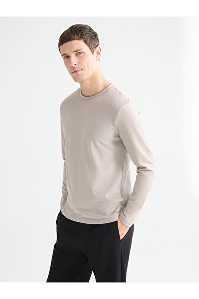 LC Waikiki New Season Crew Neck Long Sleeve Men's Pajama Top