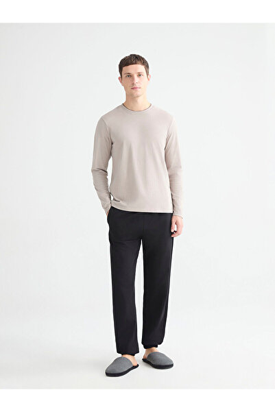 LC Waikiki New Season Crew Neck Long Sleeve Men's Pajama Top