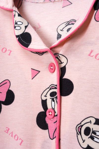 FURYATEX Girl's Cute Character Patterned Pajama Set - with Sleep Headband Gift