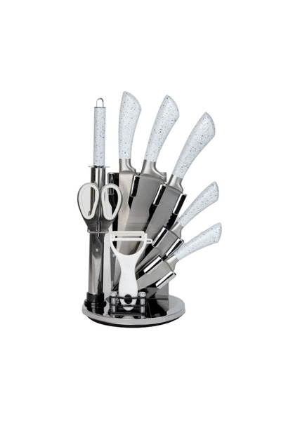 OEM Set Cuțite Bucătărie Profesional, Cuțite Inox, Foarfecă, Ascuțitor