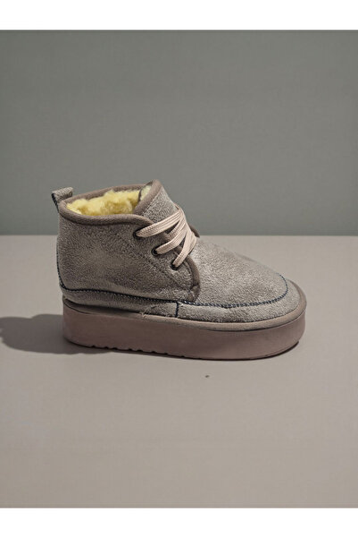 Moda fiesta Γυναικείες χειμερινές μπότες από γούνα σουέτ – Χοντρή σόλα