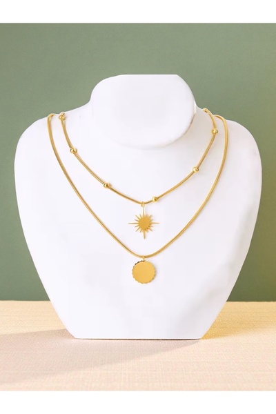 NEW STYLE A luxurious and elegant women's necklace measuring 40 + 6 cm, comes in a suitable gift box.