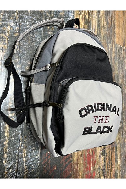 Street Bag Canvas Waterproof Travel School Backpack with Embroidered Lettering