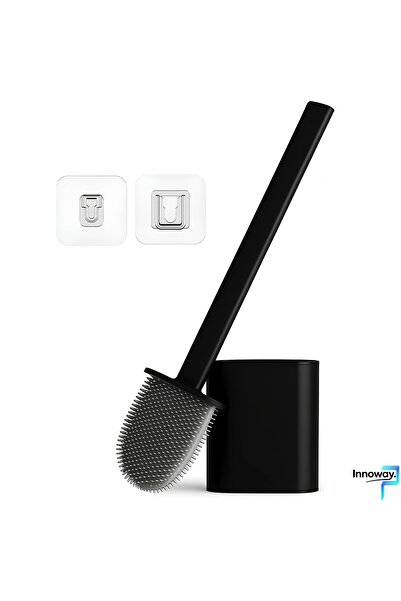 Innoway Silikon Tuvalet Fırçası – Hijyenik Su Tutmayan WC Fırçası, Duvara Monte Klozet Temizlik Fırçası
