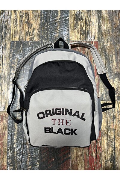 Street Bag Canvas Waterproof Travel School Backpack with Embroidered Lettering