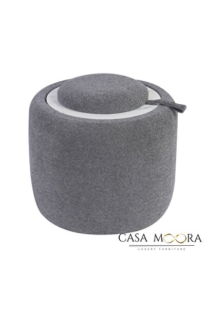 Moora Storage Stool with Hidden Storage and Table Top