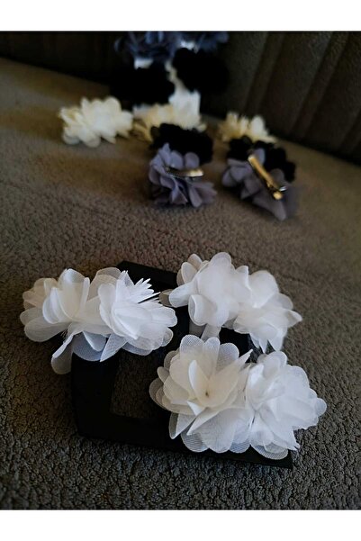 Esram Butik Frida Toka -Beyaz 3lü Klips Toka - Çocuk Tokası