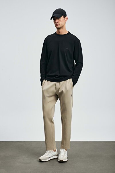 Lufian 112020056 Victor Long Sleeve T-Shirt Men's T-Shirt Black