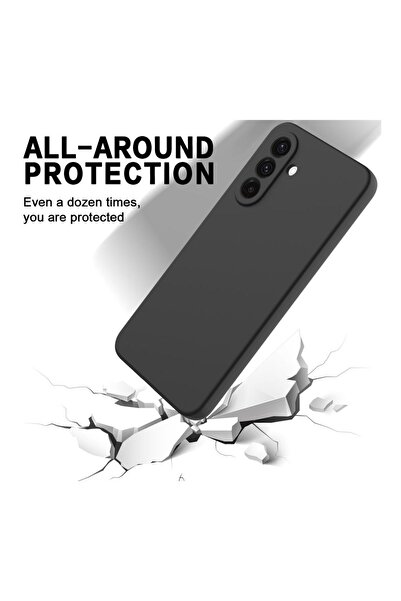 HANPORIUM Samsung Galaxy A17 Compatible Silicone Case - Pastel Color Tone Flexible Cover with Camera Protection - Blue