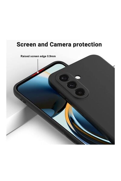 HANPORIUM Samsung Galaxy A17 Compatible Silicone Case - Pastel Color Tone Flexible Cover with Camera Protection - Blue