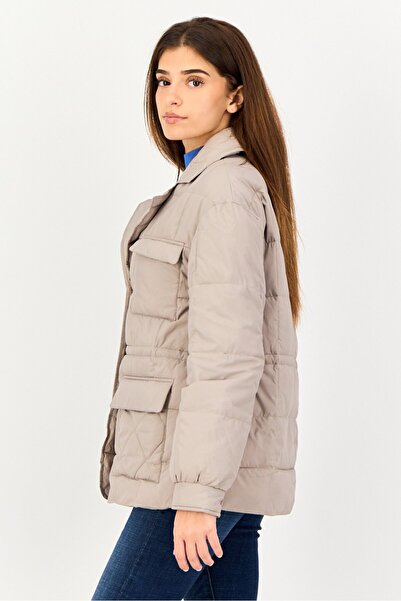 Andrew Marc Women Quilted Puffer Jacket, Taupe
