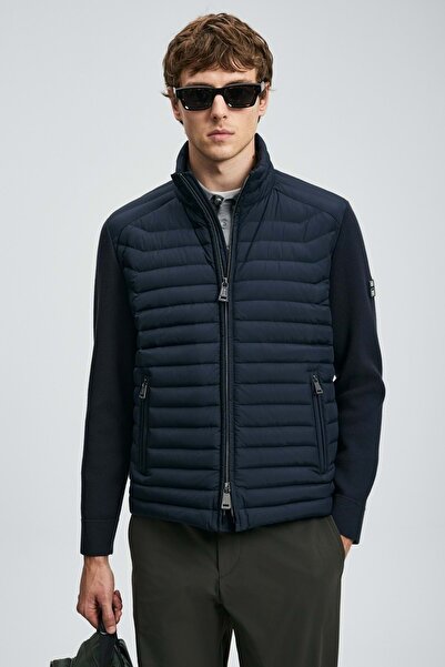 Kocamanlar Ayakkabı Lufian 112120244 Sergio Kaz down Men's Coat Dark Blue