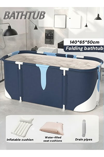 Generic Extra-large Foldable Freestanding Bathtub Foldable SPA Tub Suitable for Shower Rooms