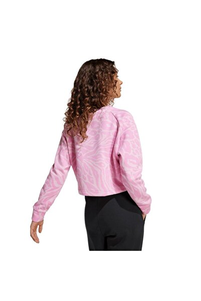 adidas Children's Pink Sweatshirt Jg Fi Aop Top Jw7541