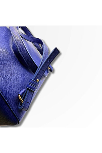 Trussardi Blue Leather Backpack - Leather Royal Blue