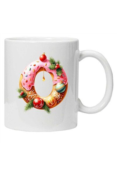 CRD PRINT Personalized winter print mug 'Letter O' - White