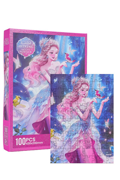 DAT Glitter Princess 100-Piece Jigsaw Puzzle for Kids – Magical Princess Puzzle Toy for Girls, Ages 3+