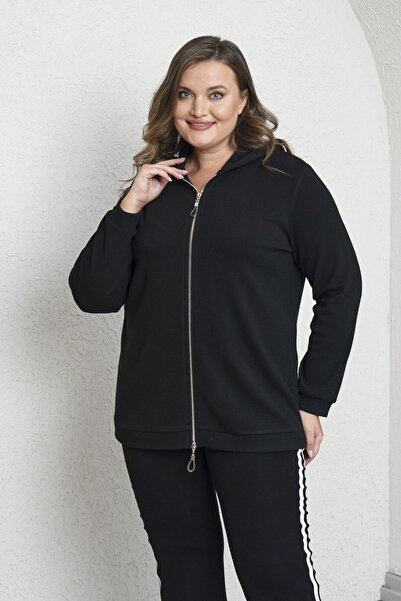 Büyük Moda Hooded Knitwear Cardigan