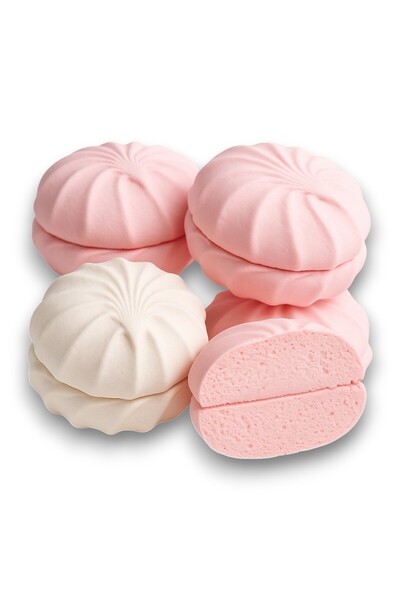 UkrainaSHOP Fluffy Marshmallow White-Pink 1 Kg