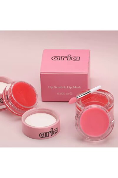 Glossy by Aria 2 in 1 Lip Scrub & Lip Mask Aria - Strawberry