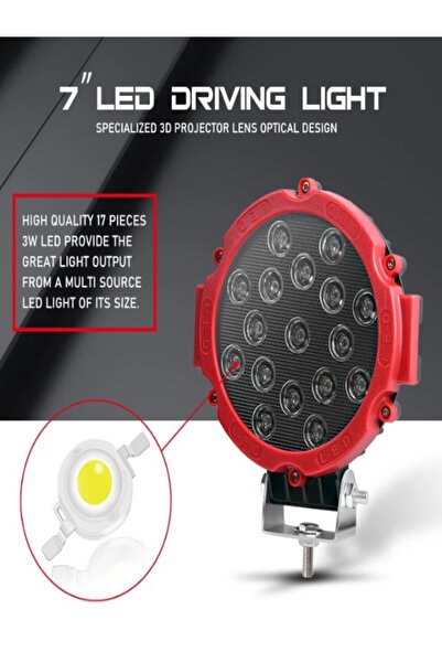 Smart 51 W LED Work Light Spot Beam Driving Lamp Headlight Fog Light for off Road Truck Car ATV 4x4