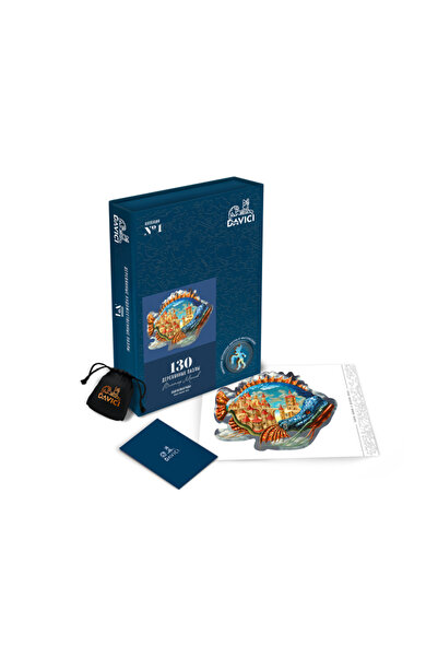 UkrainaSHOP Wooden Puzzle Inhabited Fish, 130 pieces