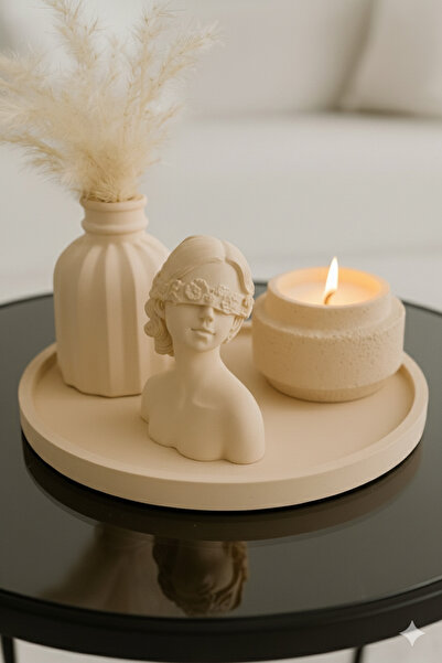 candleviart Vazo, Mum, Kız ve Tabanlık Set